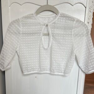 White Lace Dirndl Blouse